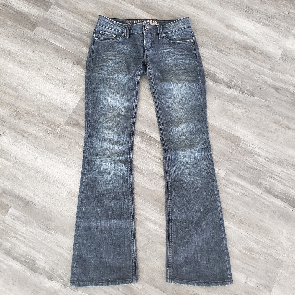 Dark Denim Detailed Refuge Bootcut Jean
